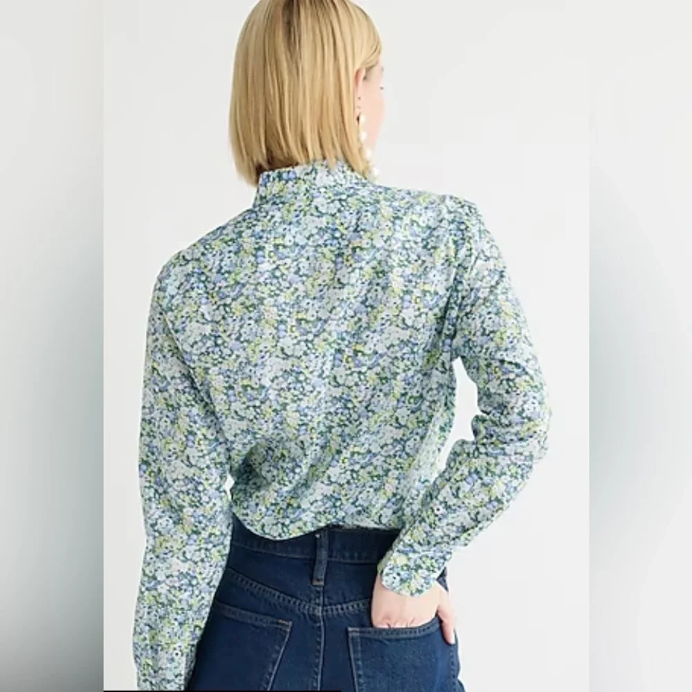 J. Crew Slim-fit Button Front in Blue China Rose Liberty® Fabric